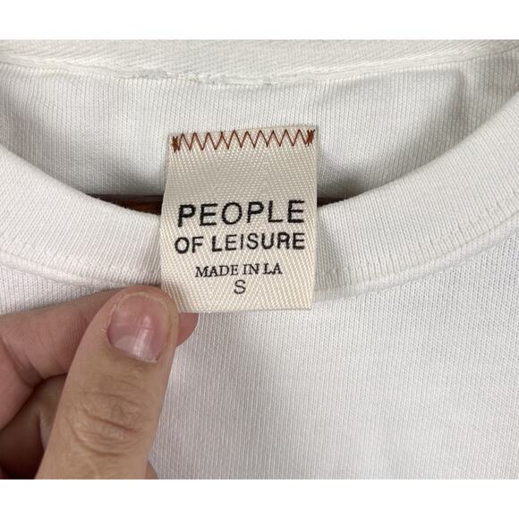 People of Leisure Def Leppard S Graphic Sweatshirt White Women - Picture 5 of 10